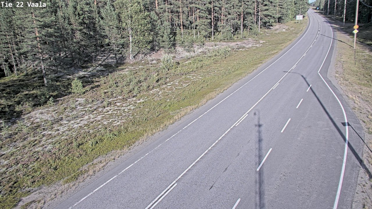 Weather Camera Image Road 22 Vaala, Vaala, Pohjois-Pohjanmaa