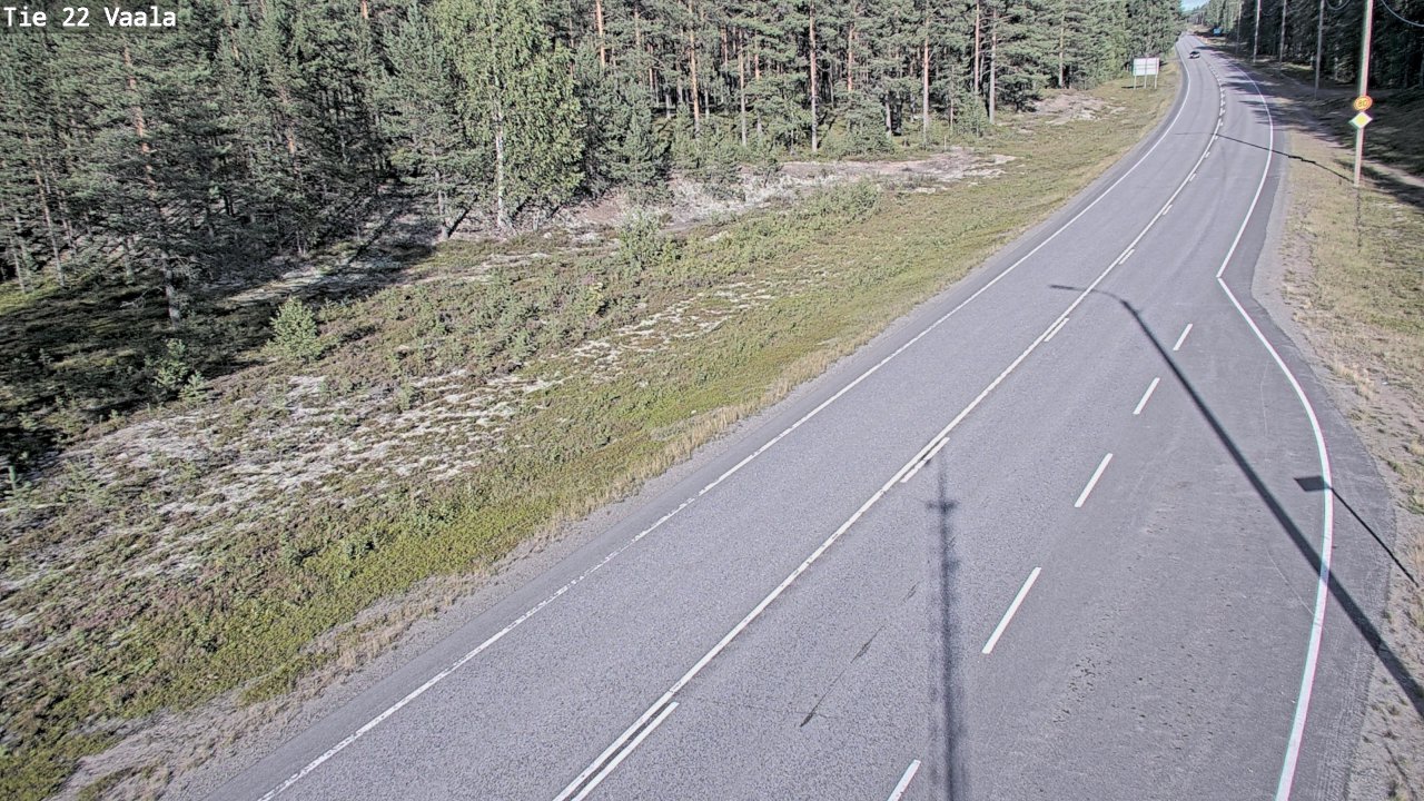 Weather Camera Image Road 22 Vaala, Vaala, Pohjois-Pohjanmaa