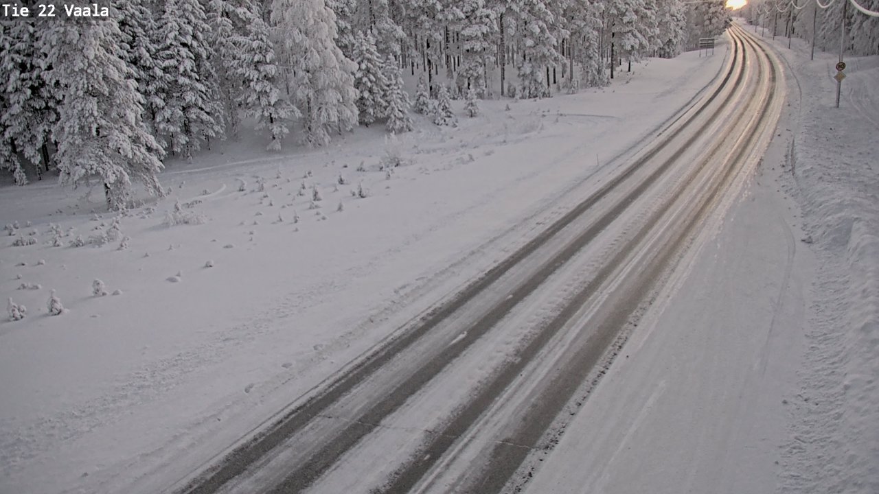 Weather Camera Image Road 22 Vaala, Vaala, Pohjois-Pohjanmaa