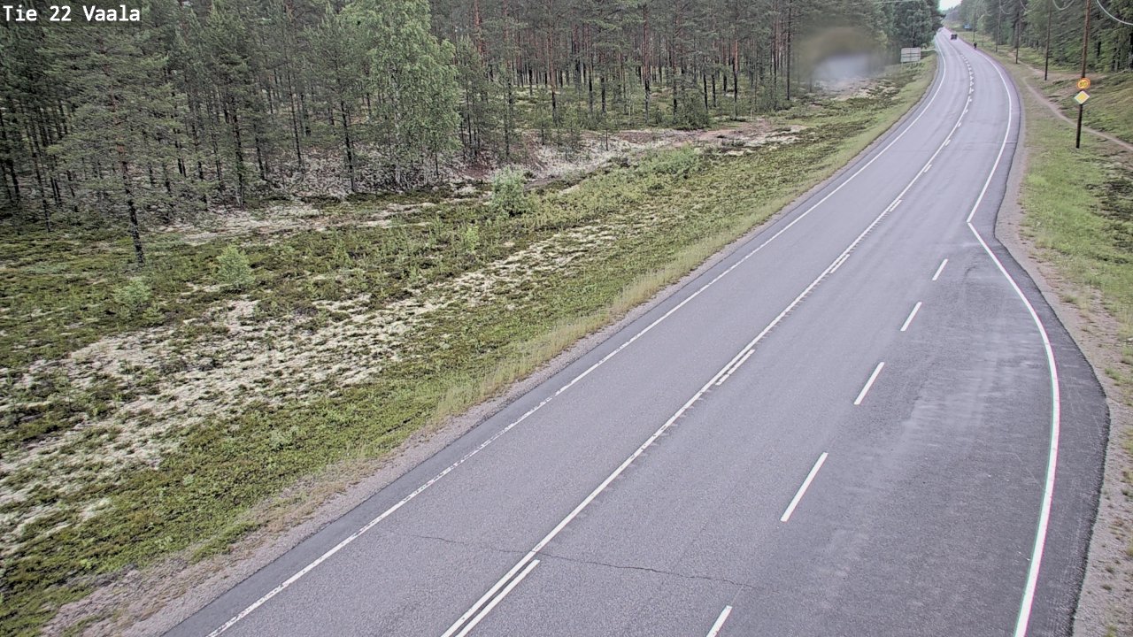 Weather Camera Image Road 22 Vaala, Vaala, Pohjois-Pohjanmaa