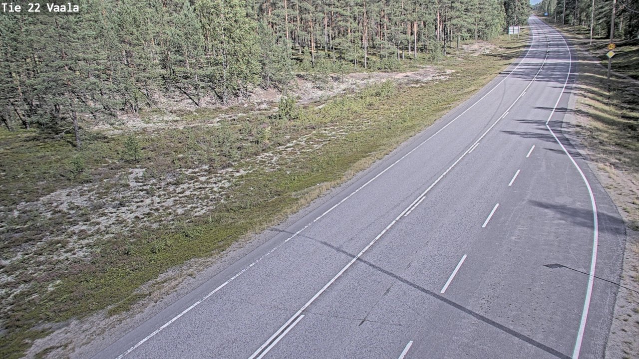 Weather Camera Image Road 22 Vaala, Vaala, Pohjois-Pohjanmaa