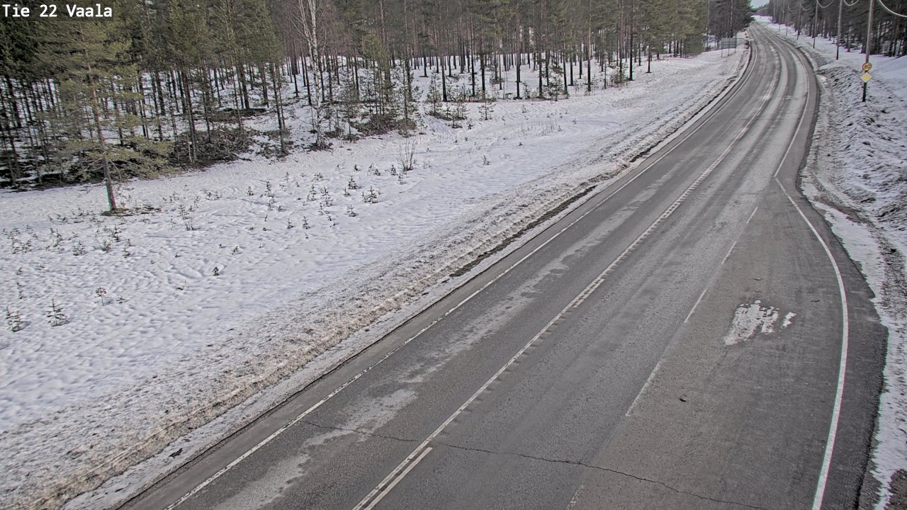 Weather Camera Image Road 22 Vaala, Vaala, Pohjois-Pohjanmaa