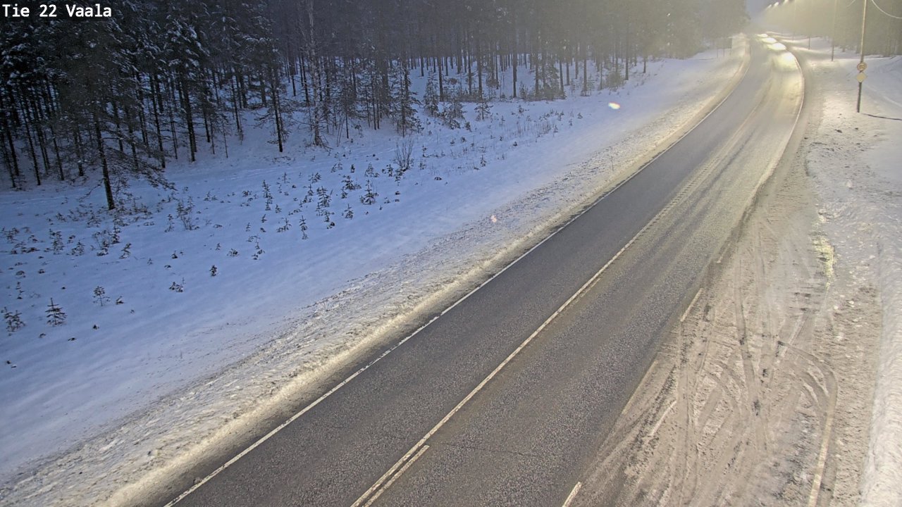 Weather Camera Image Väg 22 Vaala, Vaala, Pohjois-Pohjanmaa