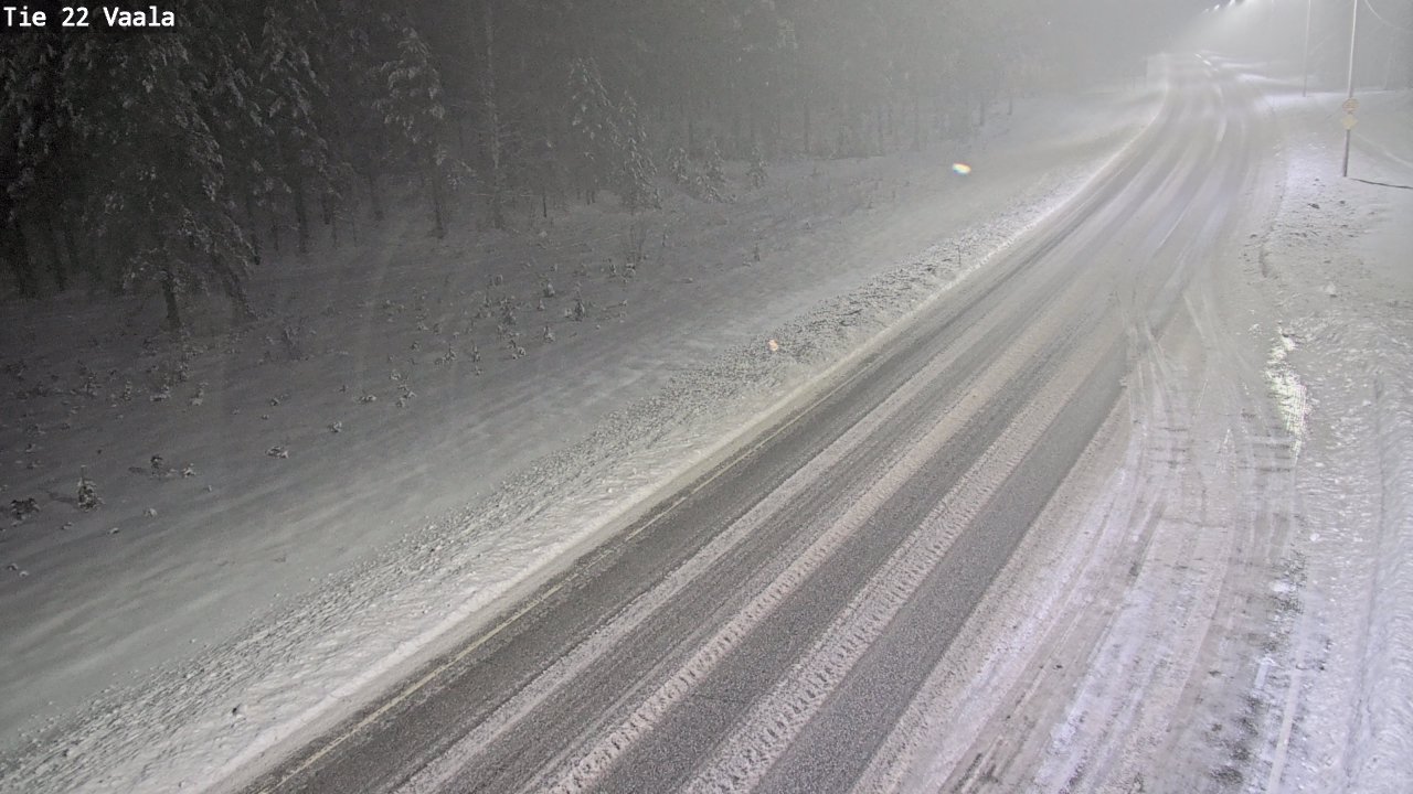 Weather Camera Image Road 22 Vaala, Vaala, Pohjois-Pohjanmaa