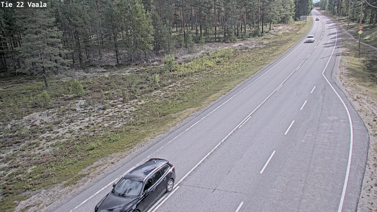 Weather Camera Image Road 22 Vaala, Vaala, Pohjois-Pohjanmaa