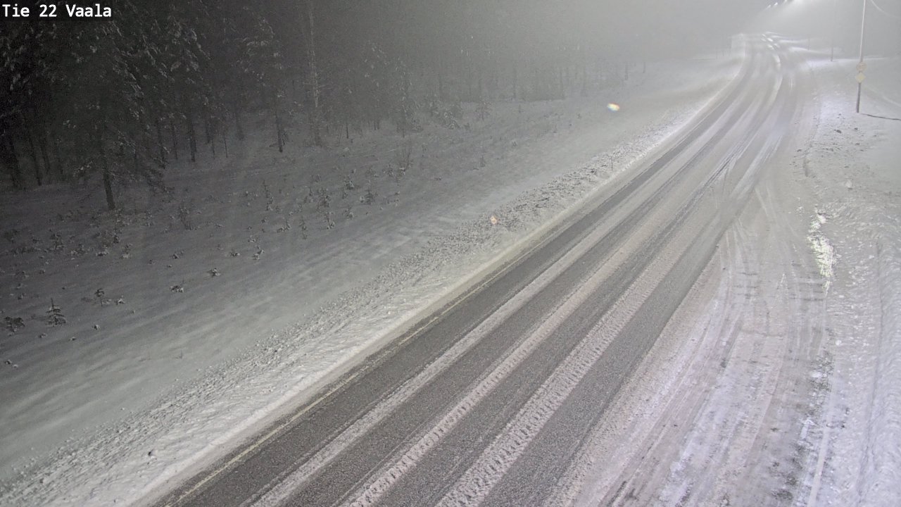 Weather Camera Image Road 22 Vaala, Vaala, Pohjois-Pohjanmaa