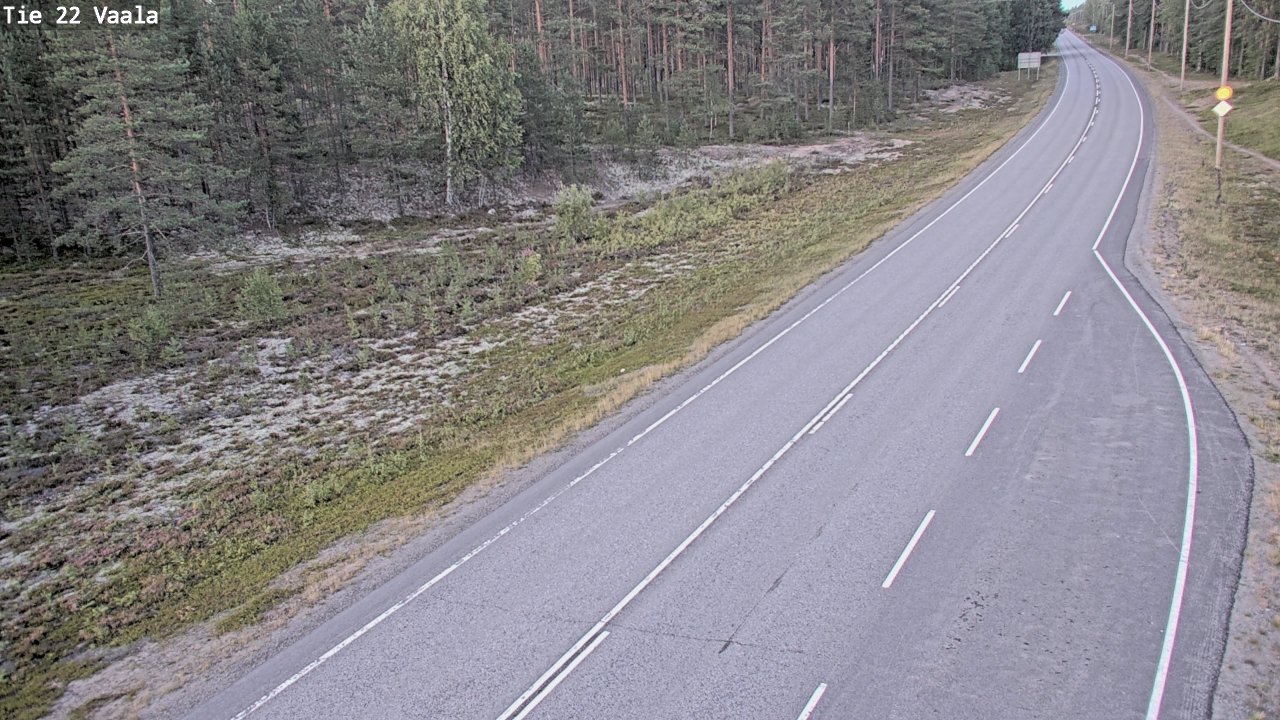 Weather Camera Image Road 22 Vaala, Vaala, Pohjois-Pohjanmaa