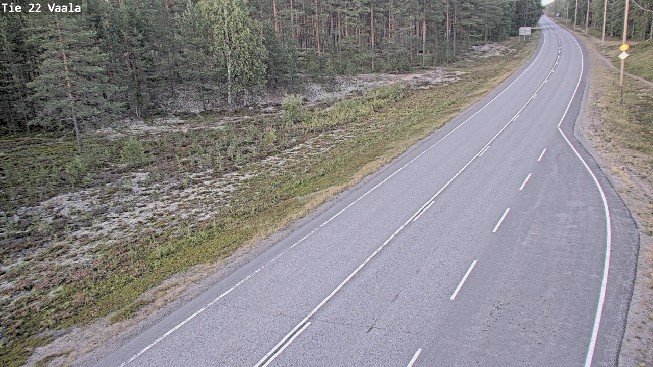 Weather Camera Image Road 22 Vaala, Vaala, Pohjois-Pohjanmaa
