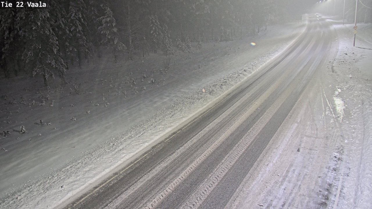 Weather Camera Image Road 22 Vaala, Vaala, Pohjois-Pohjanmaa
