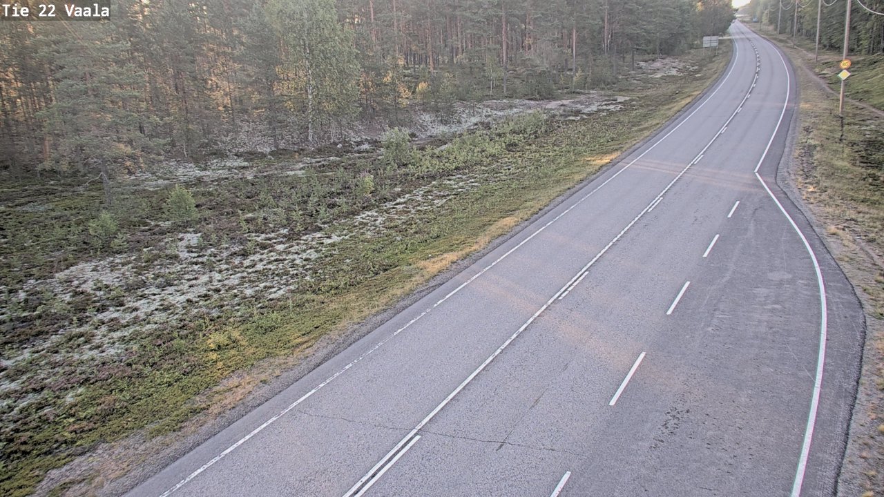 Weather Camera Image Road 22 Vaala, Vaala, Pohjois-Pohjanmaa
