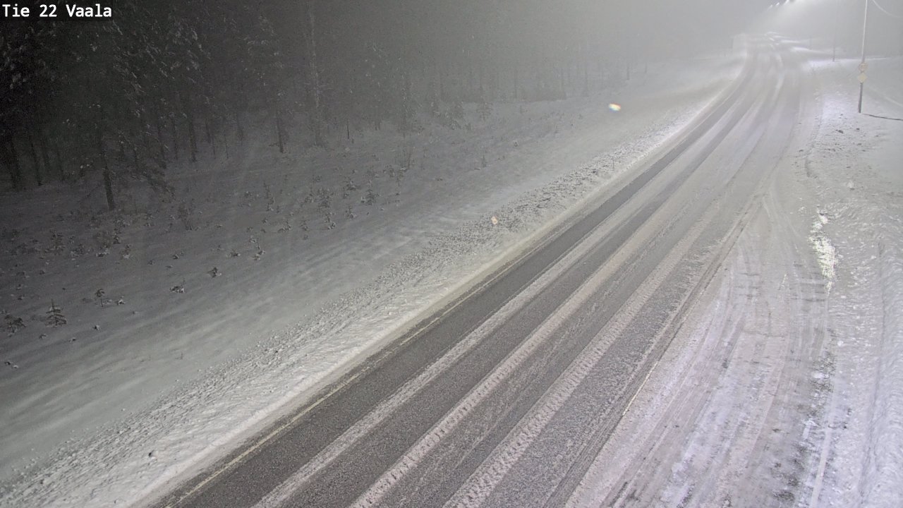 Weather Camera Image Road 22 Vaala, Vaala, Pohjois-Pohjanmaa