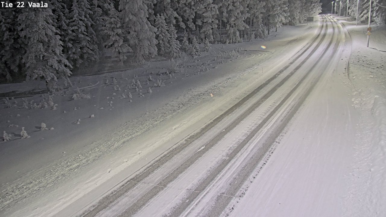 Weather Camera Image Road 22 Vaala, Vaala, Pohjois-Pohjanmaa