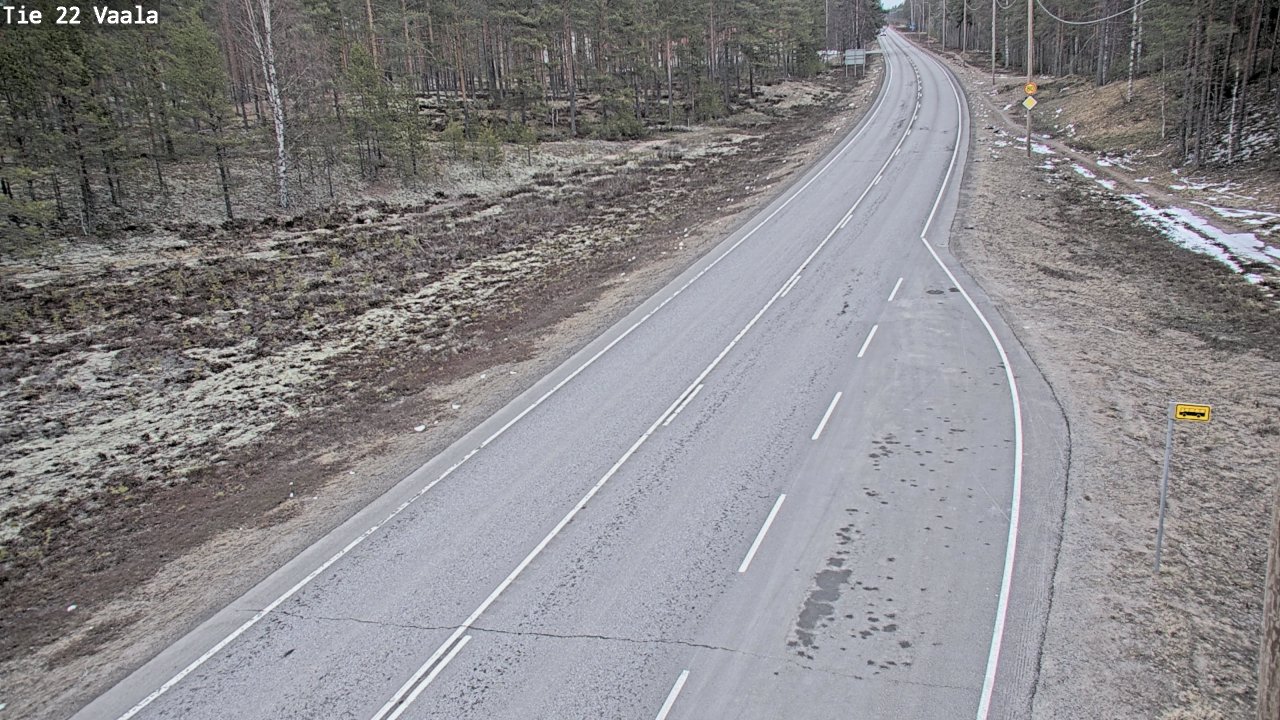 Weather Camera Image Väg 22 Vaala, Vaala, Pohjois-Pohjanmaa