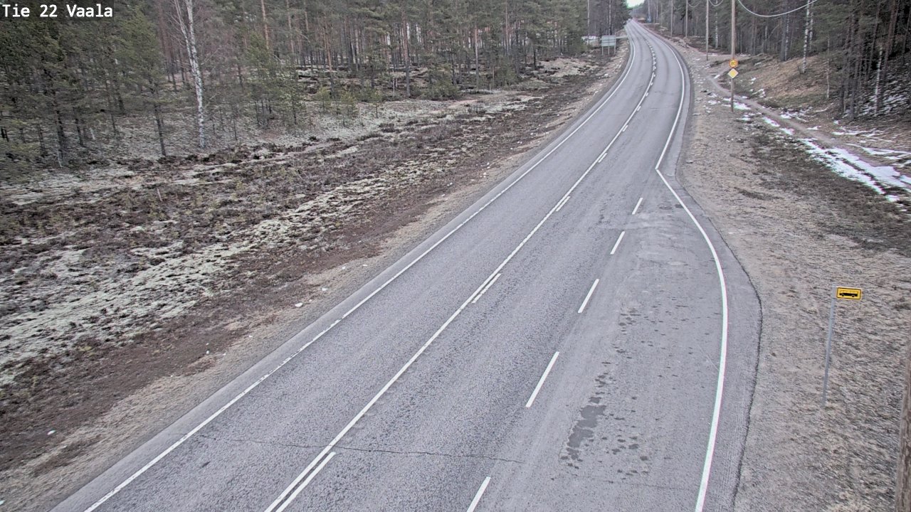 Weather Camera Image Road 22 Vaala, Vaala, Pohjois-Pohjanmaa