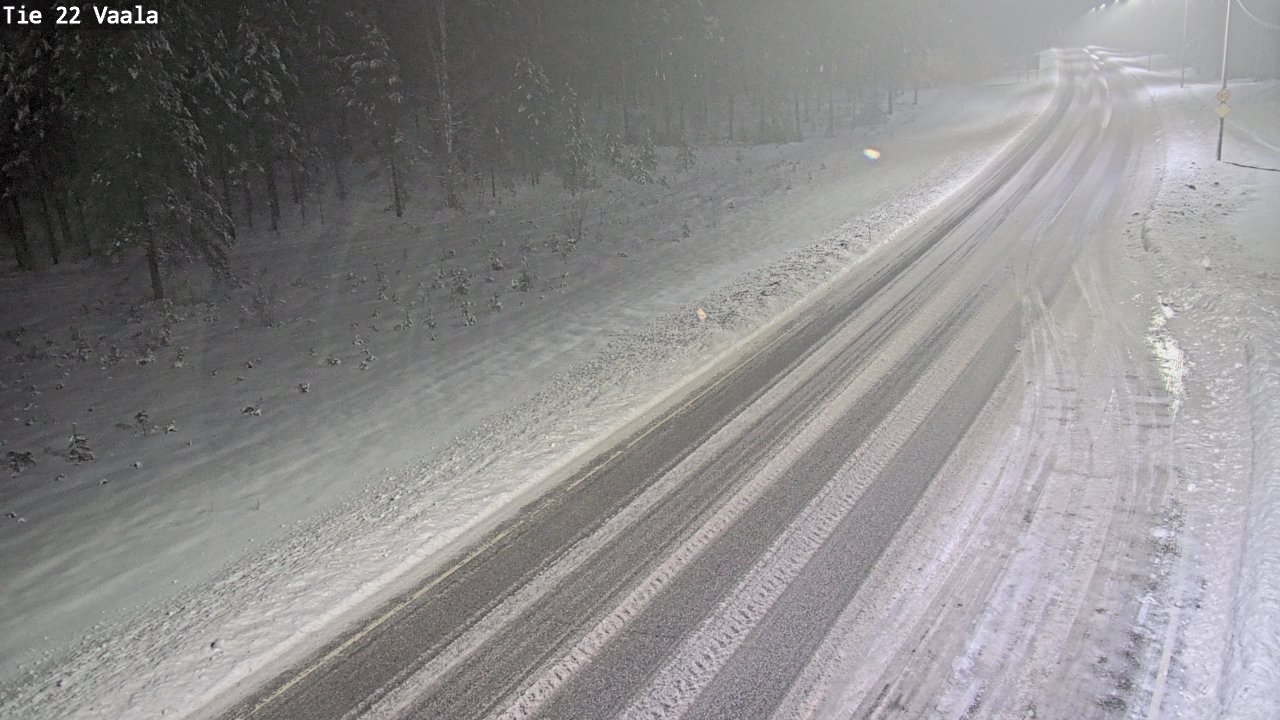 Weather Camera Image Road 22 Vaala, Vaala, Pohjois-Pohjanmaa