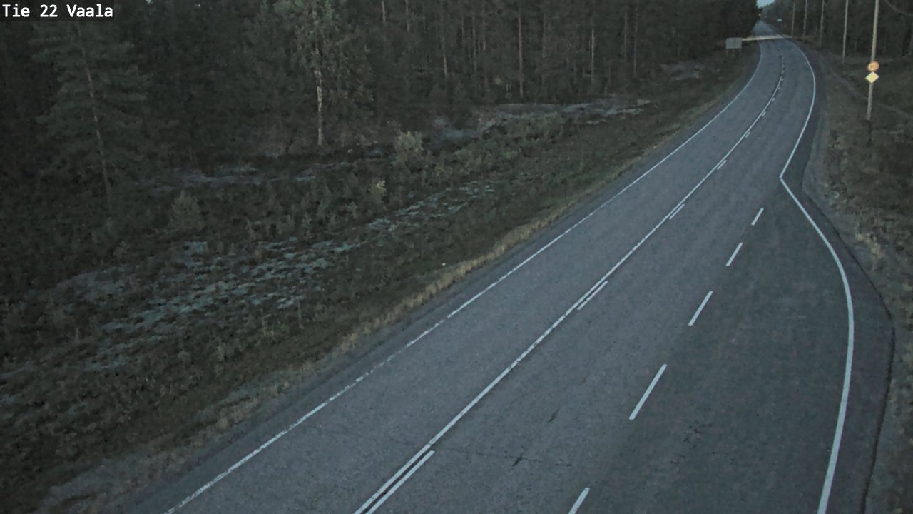 Weather Camera Image Road 22 Vaala, Vaala, Pohjois-Pohjanmaa