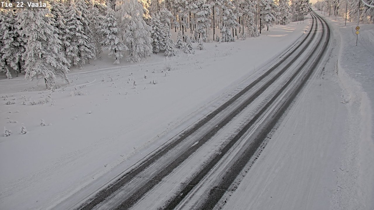 Weather Camera Image Road 22 Vaala, Vaala, Pohjois-Pohjanmaa