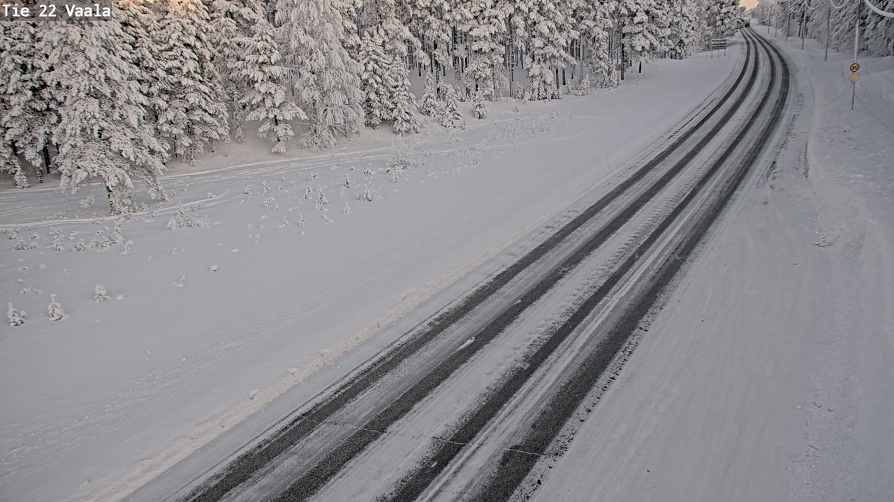 Weather Camera Image Road 22 Vaala, Vaala, Pohjois-Pohjanmaa