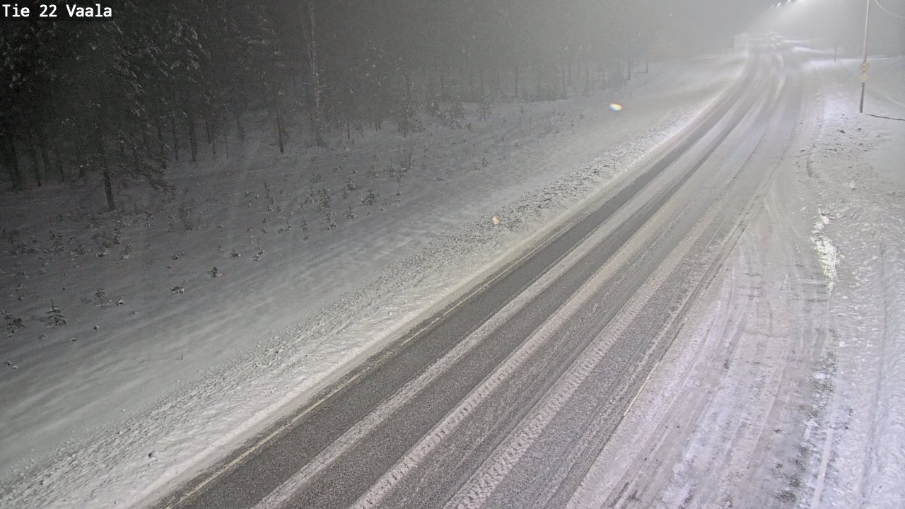 Weather Camera Image Road 22 Vaala, Vaala, Pohjois-Pohjanmaa