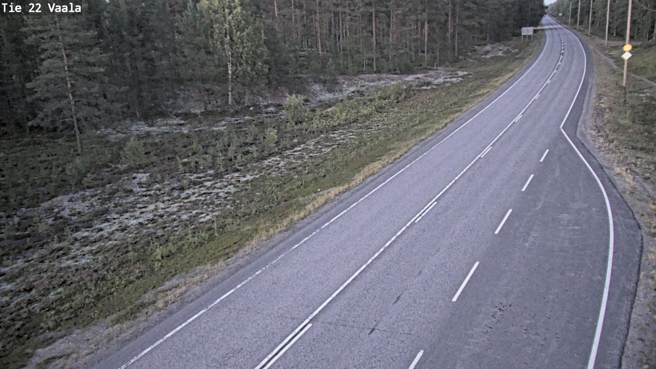Weather Camera Image Road 22 Vaala, Vaala, Pohjois-Pohjanmaa