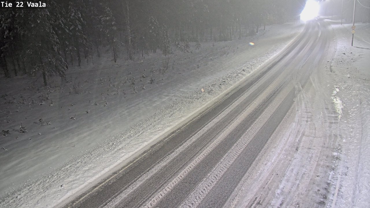 Weather Camera Image Road 22 Vaala, Vaala, Pohjois-Pohjanmaa