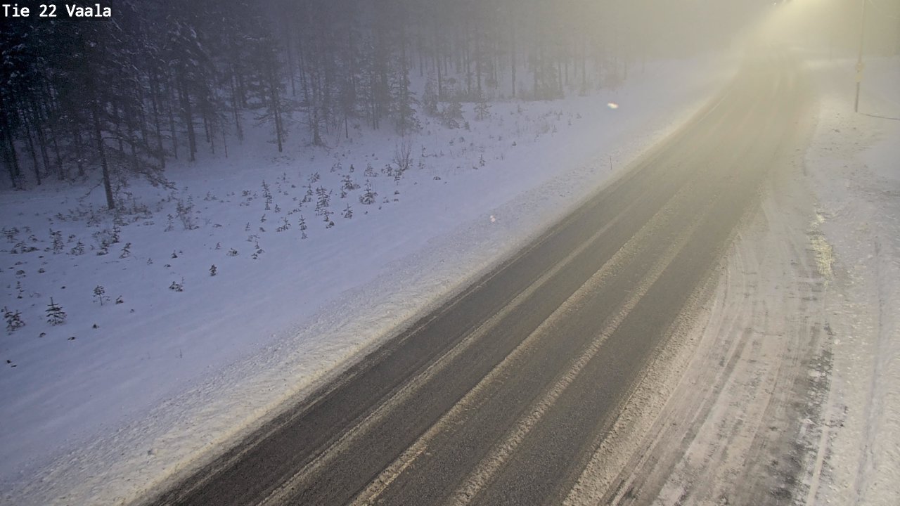Weather Camera Image Road 22 Vaala, Vaala, Pohjois-Pohjanmaa