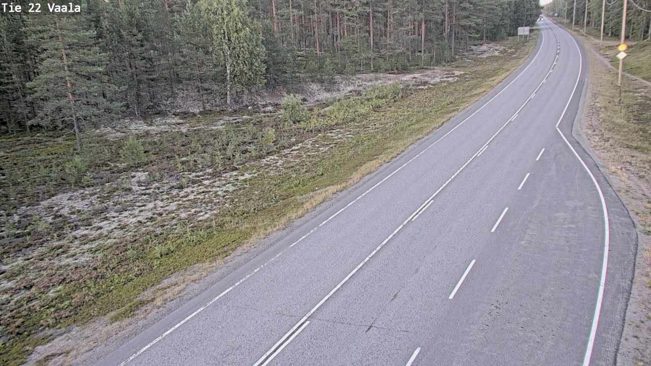 Weather Camera Image Road 22 Vaala, Vaala, Pohjois-Pohjanmaa
