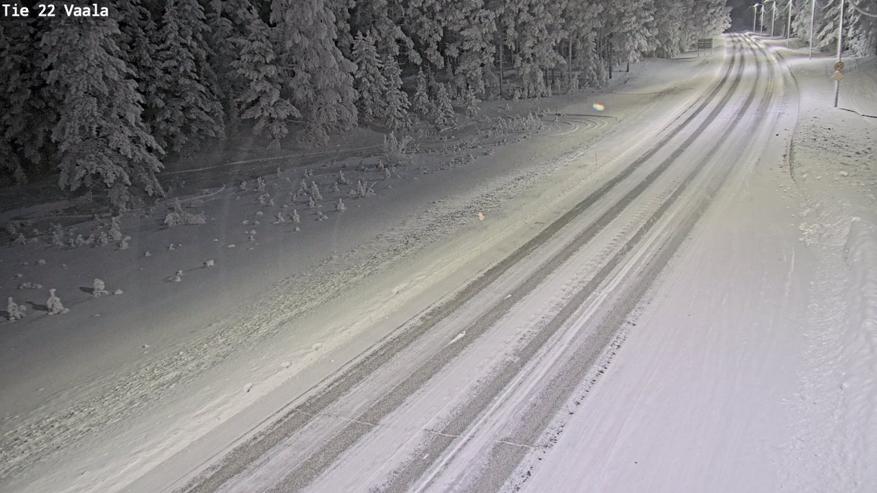 Weather Camera Image Road 22 Vaala, Vaala, Pohjois-Pohjanmaa