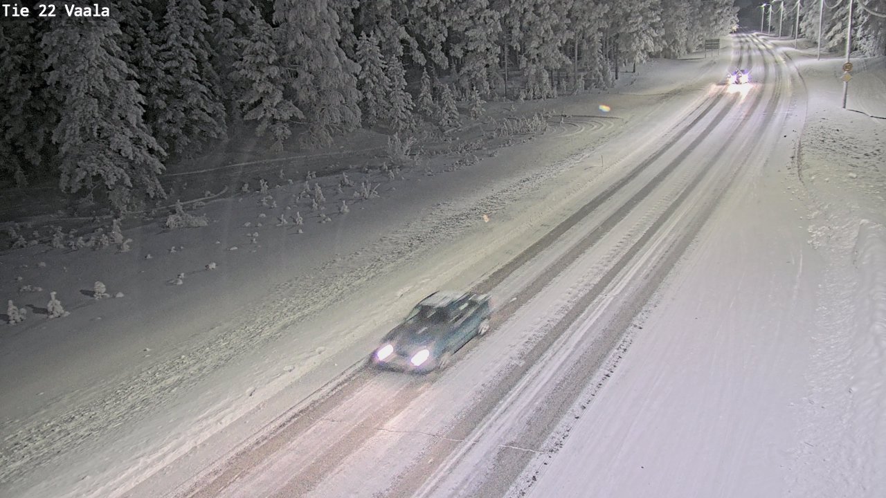 Weather Camera Image Road 22 Vaala, Vaala, Pohjois-Pohjanmaa