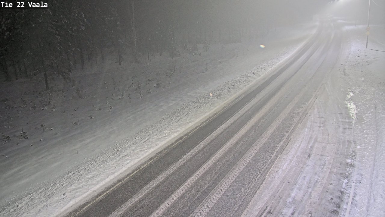 Weather Camera Image Road 22 Vaala, Vaala, Pohjois-Pohjanmaa