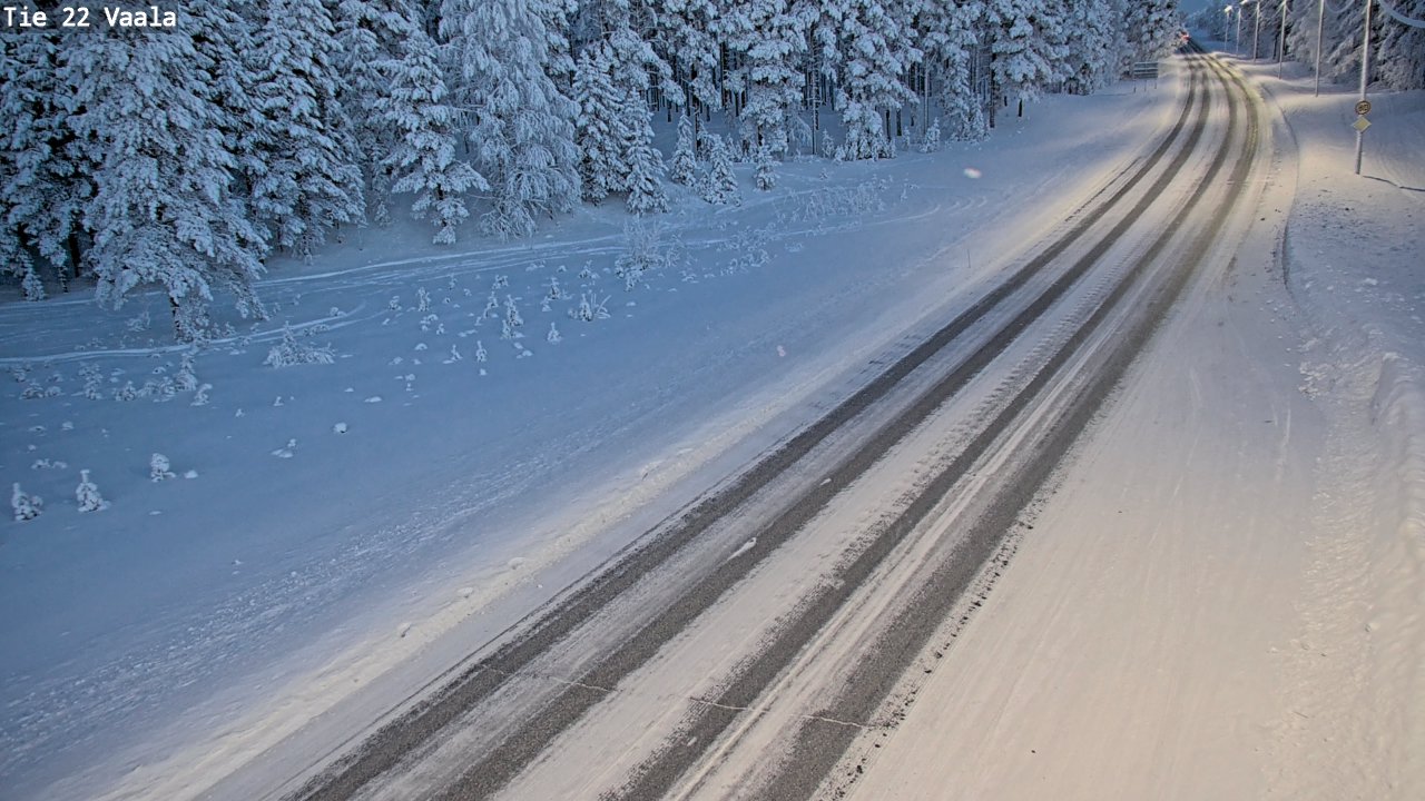 Weather Camera Image Road 22 Vaala, Vaala, Pohjois-Pohjanmaa