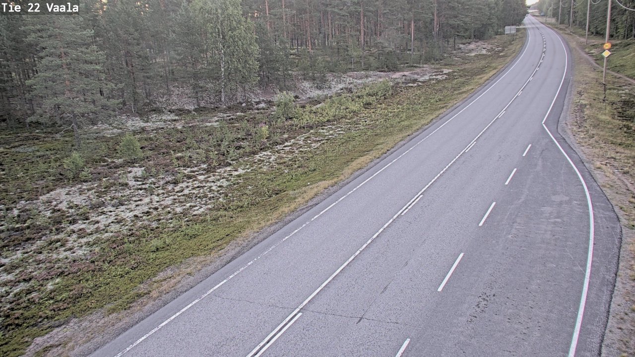 Weather Camera Image Road 22 Vaala, Vaala, Pohjois-Pohjanmaa