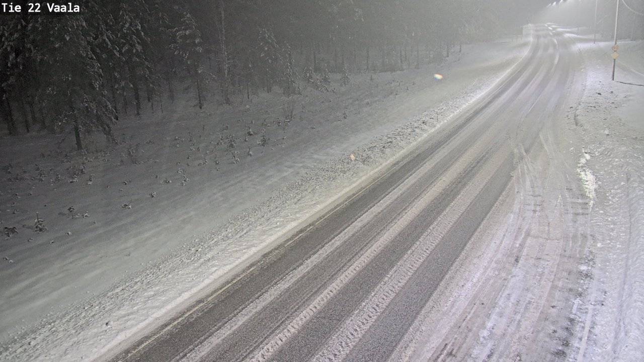 Weather Camera Image Road 22 Vaala, Vaala, Pohjois-Pohjanmaa