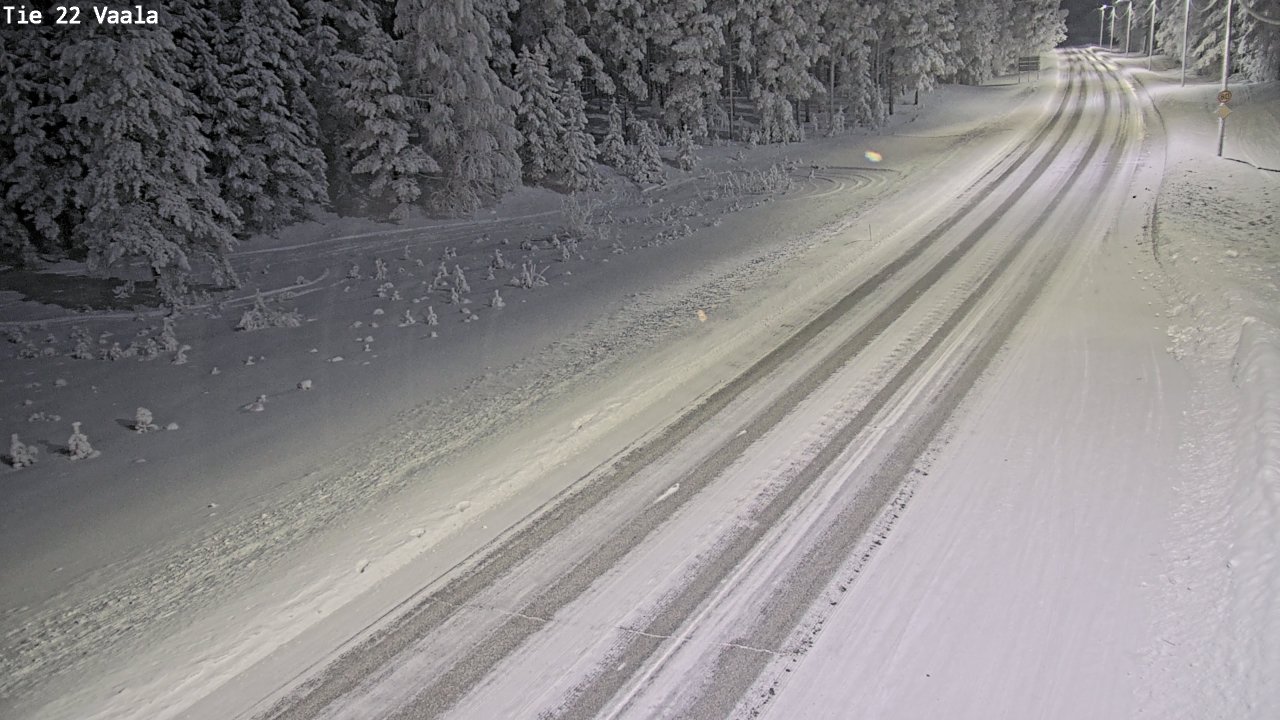 Weather Camera Image Road 22 Vaala, Vaala, Pohjois-Pohjanmaa