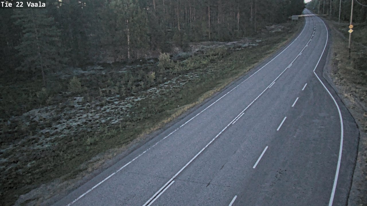 Weather Camera Image Road 22 Vaala, Vaala, Pohjois-Pohjanmaa
