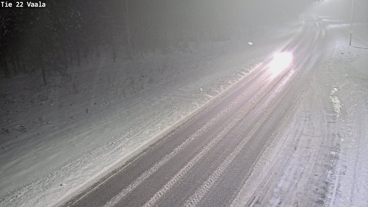 Weather Camera Image Road 22 Vaala, Vaala, Pohjois-Pohjanmaa