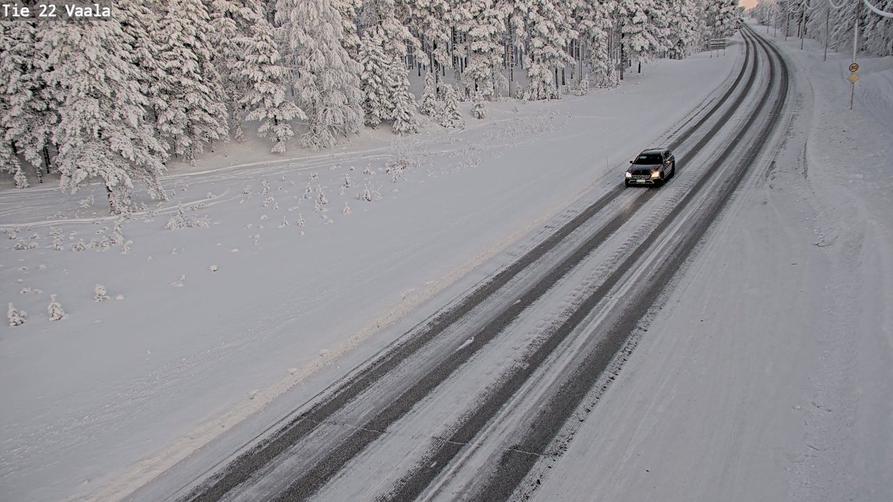 Weather Camera Image Road 22 Vaala, Vaala, Pohjois-Pohjanmaa