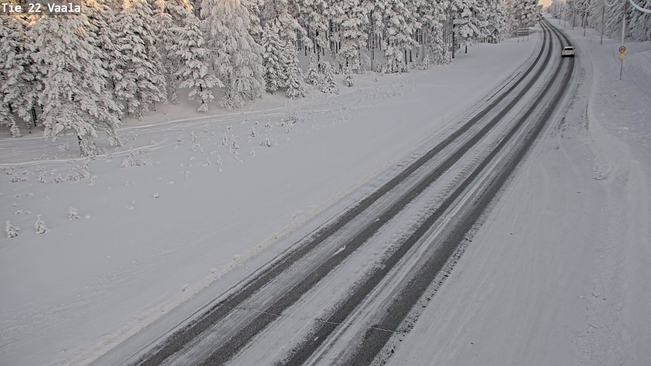 Weather Camera Image Road 22 Vaala, Vaala, Pohjois-Pohjanmaa