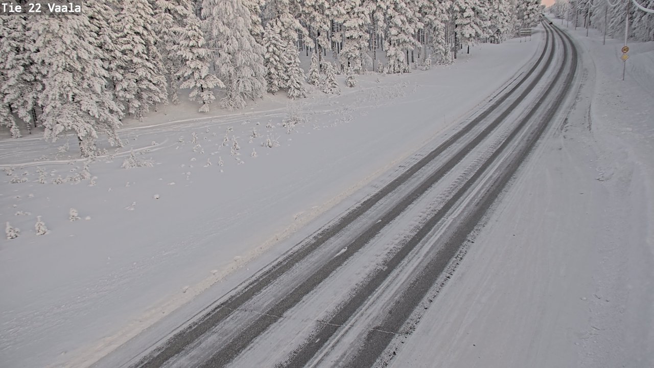 Weather Camera Image Road 22 Vaala, Vaala, Pohjois-Pohjanmaa