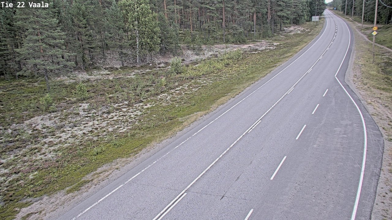 Weather Camera Image Road 22 Vaala, Vaala, Pohjois-Pohjanmaa