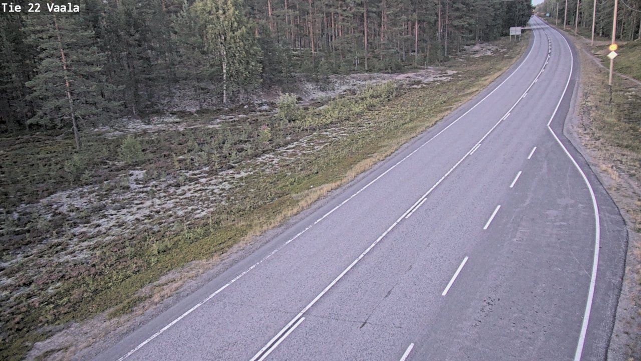 Weather Camera Image Road 22 Vaala, Vaala, Pohjois-Pohjanmaa