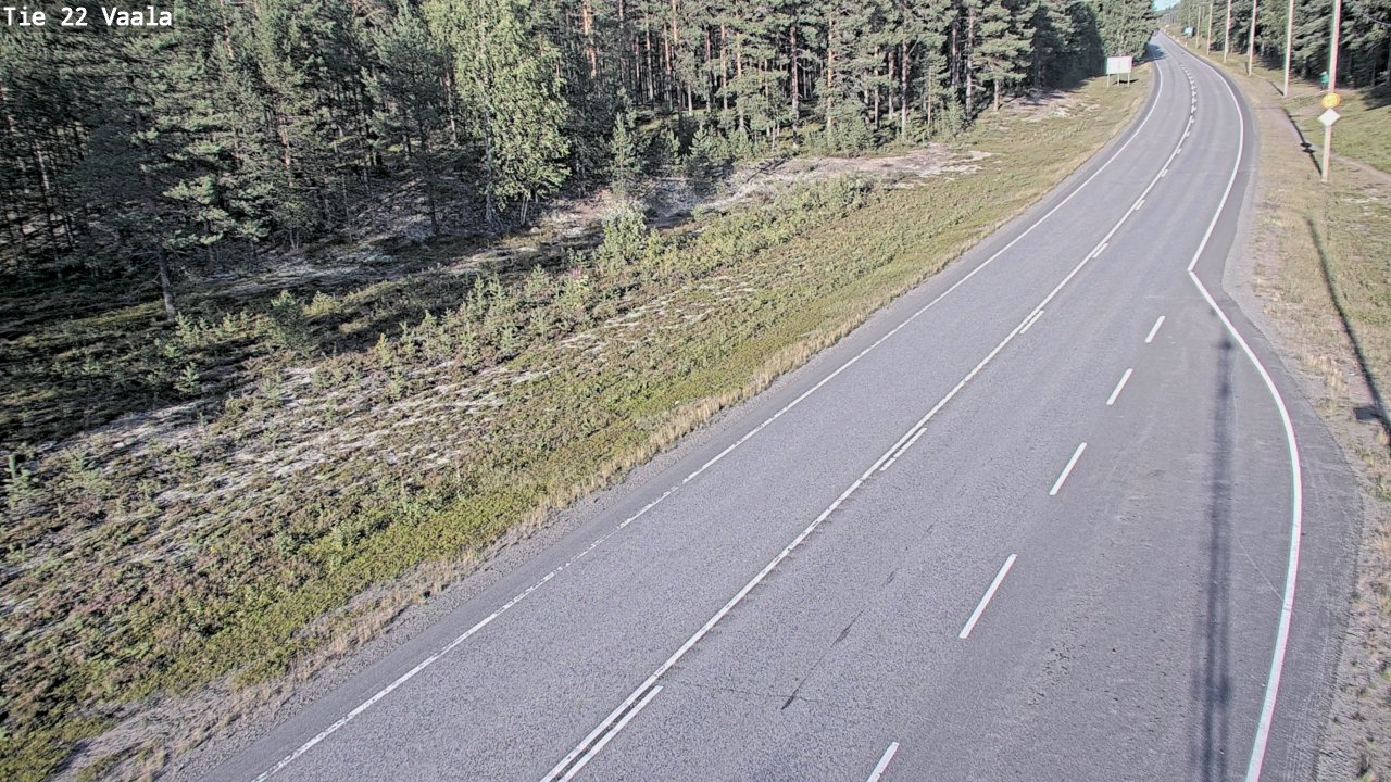 Weather Camera Image Road 22 Vaala, Vaala, Pohjois-Pohjanmaa