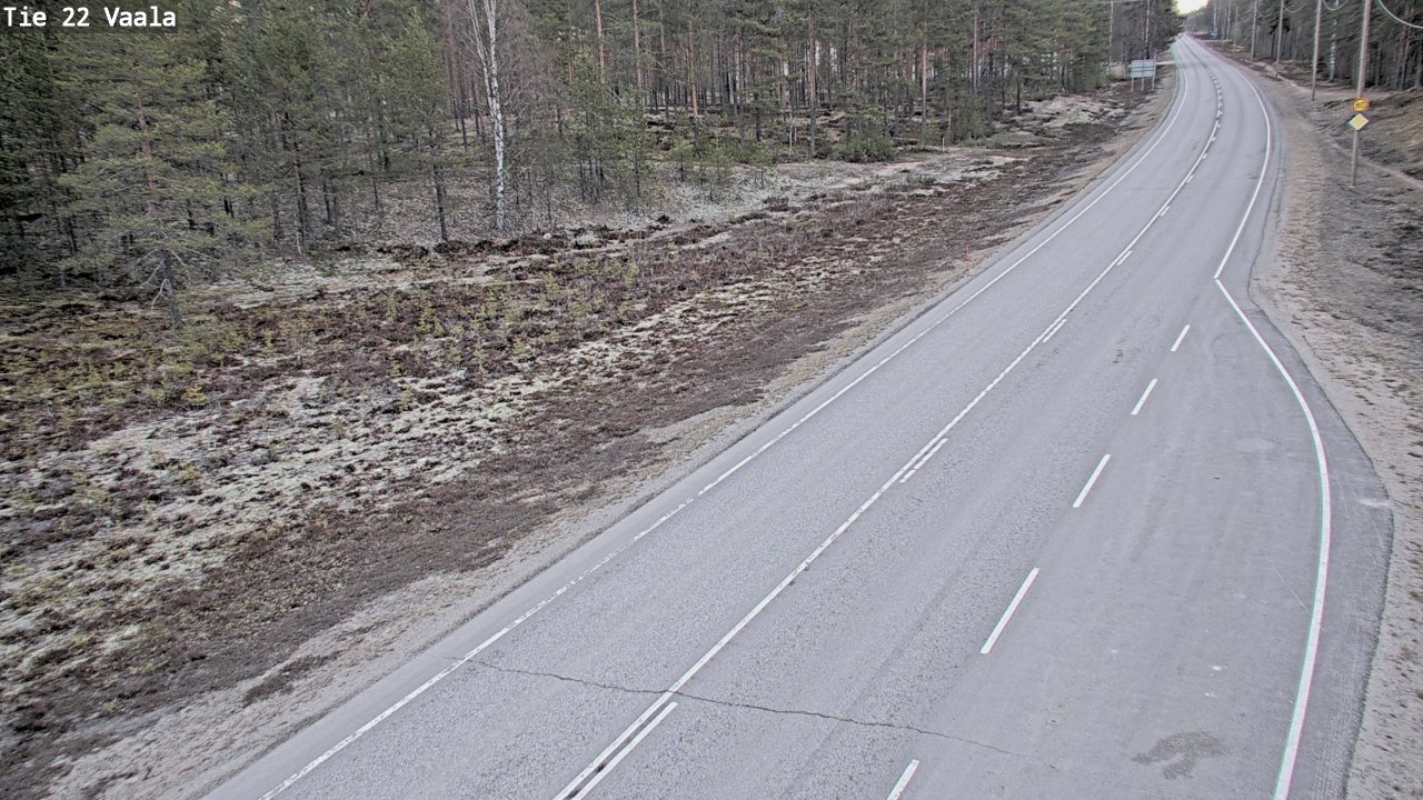 Weather Camera Image Road 22 Vaala, Vaala, Pohjois-Pohjanmaa