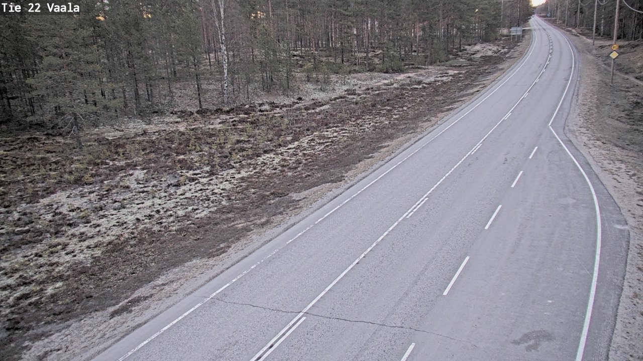 Weather Camera Image Road 22 Vaala, Vaala, Pohjois-Pohjanmaa