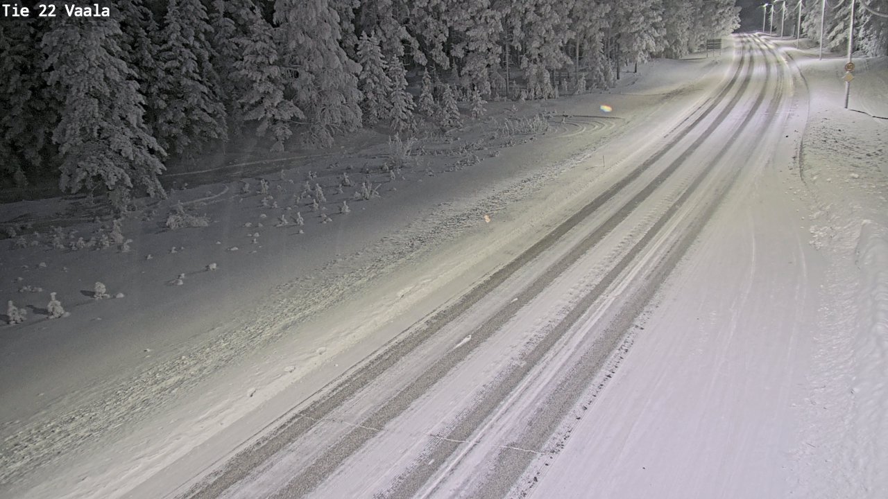 Weather Camera Image Road 22 Vaala, Vaala, Pohjois-Pohjanmaa