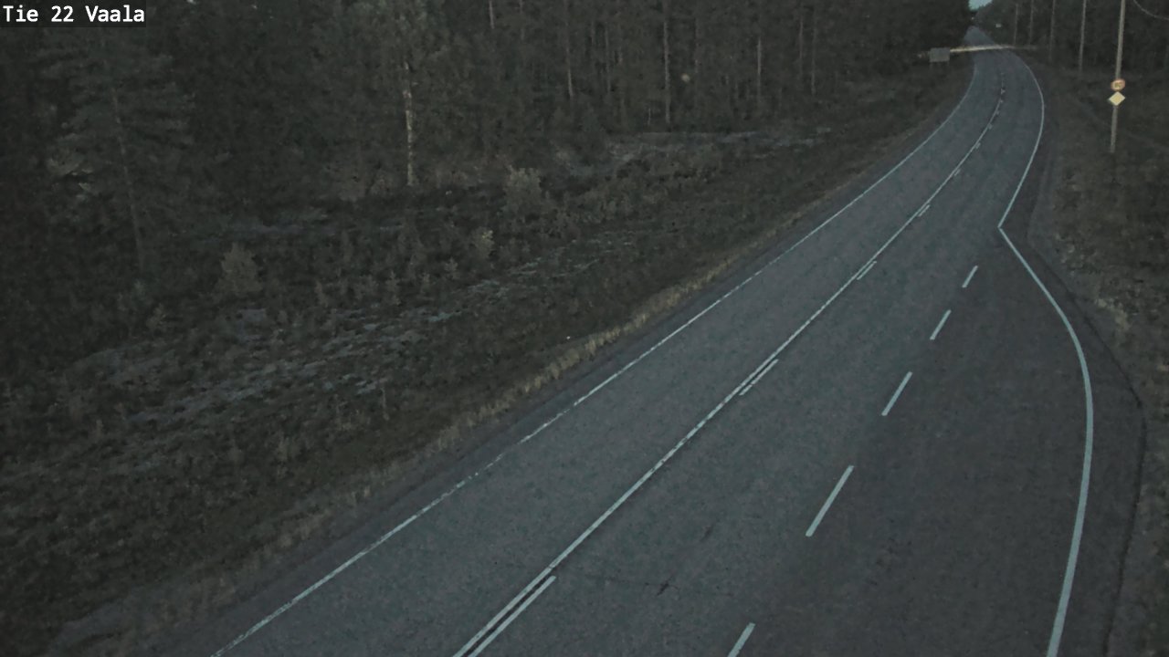 Weather Camera Image Road 22 Vaala, Vaala, Pohjois-Pohjanmaa