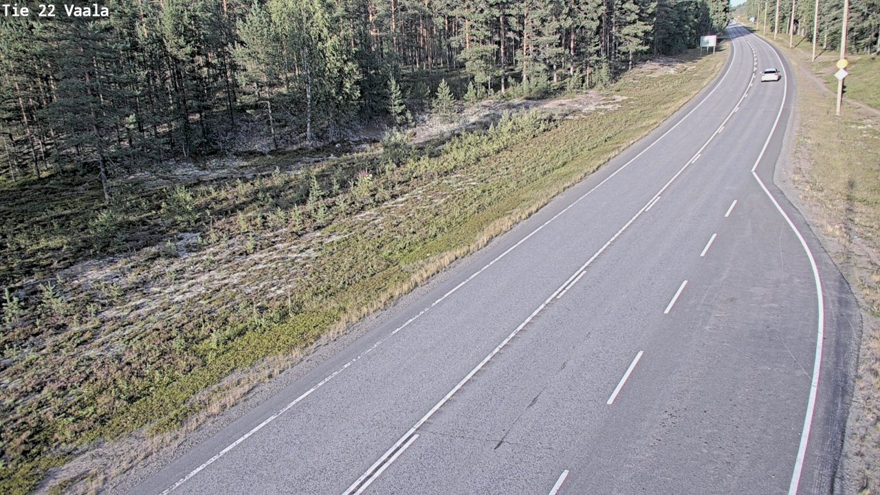 Weather Camera Image Road 22 Vaala, Vaala, Pohjois-Pohjanmaa