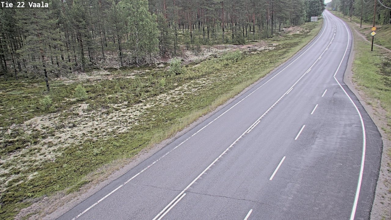 Weather Camera Image Väg 22 Vaala, Vaala, Pohjois-Pohjanmaa