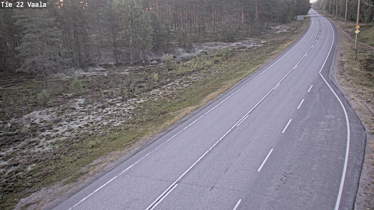 Weather Camera Image Road 22 Vaala, Vaala, Pohjois-Pohjanmaa
