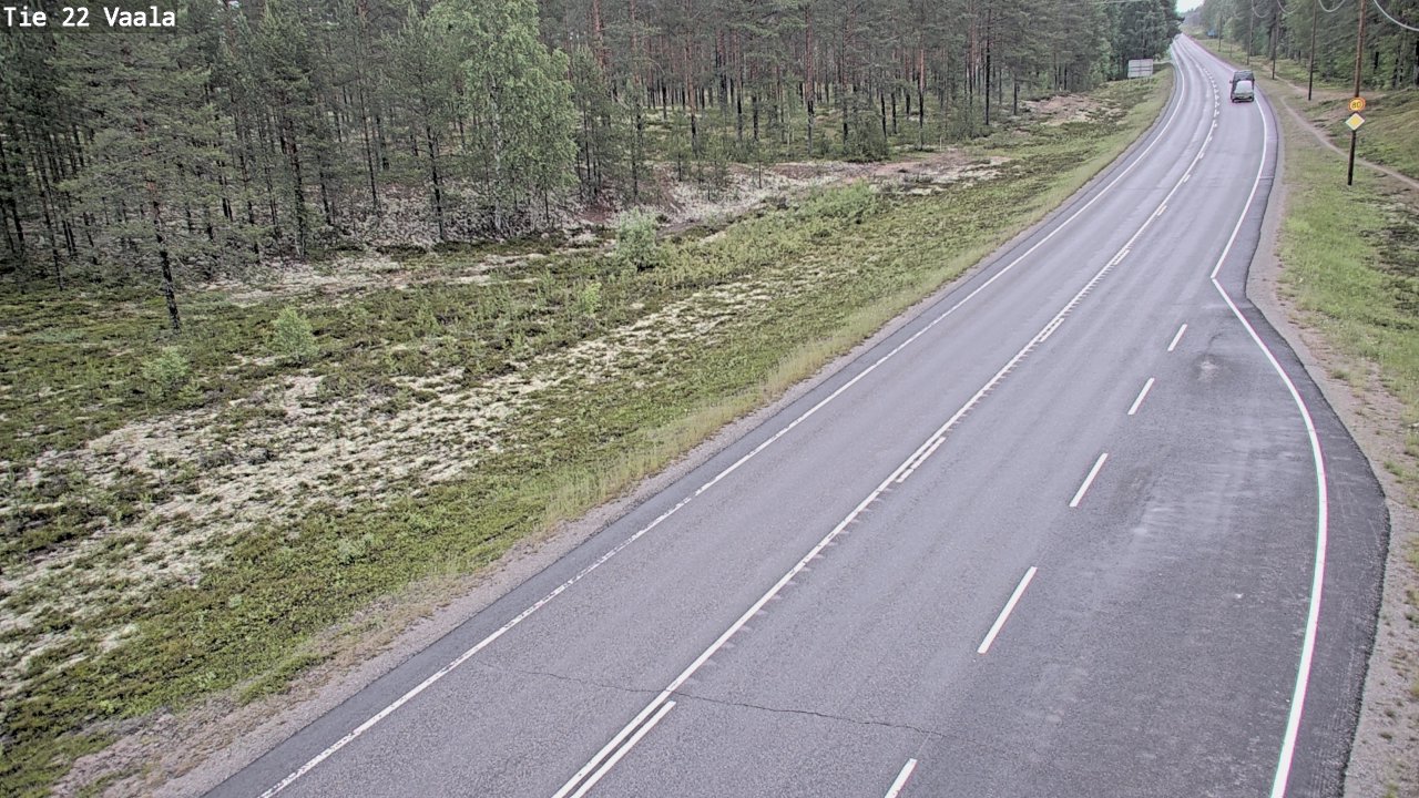 Weather Camera Image Väg 22 Vaala, Vaala, Pohjois-Pohjanmaa